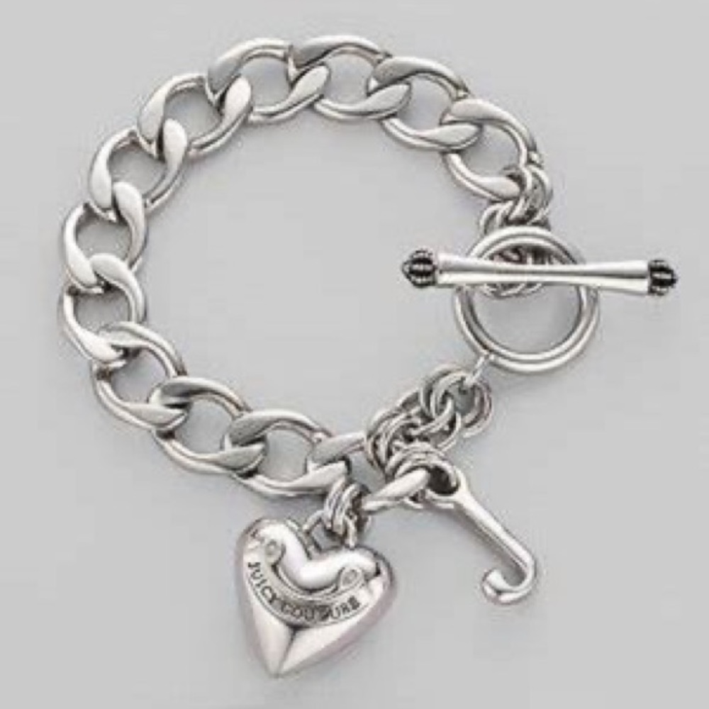 NIB Juicy Couture Bubble Heart Charm Bracelet